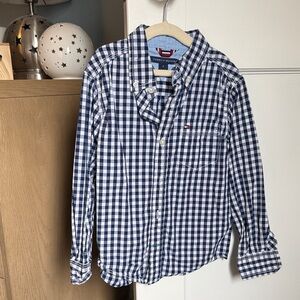 Tommy Hilfiger Boys 5T Navy and White Plaid Shirt